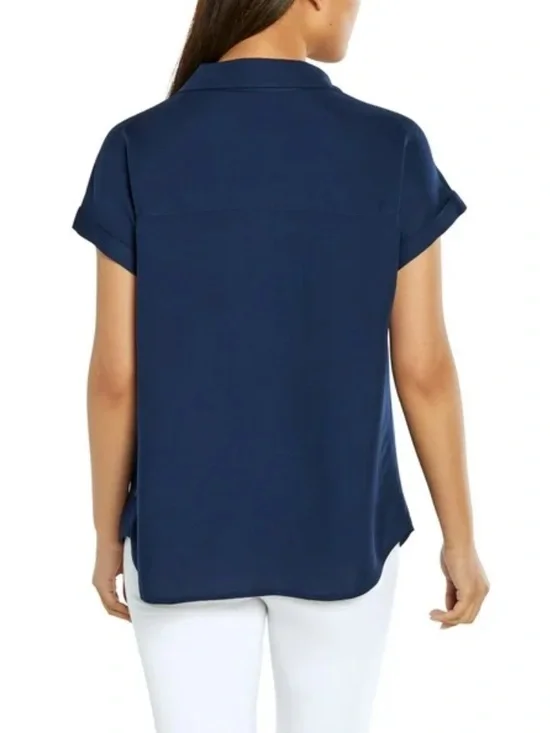 NWT GAP Versatile Top with Dolman Sleeves Blue Size Large - Picture 3 of 9